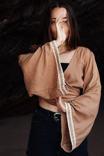 Sarika Kimono Gauze Top for Women | Anazvara