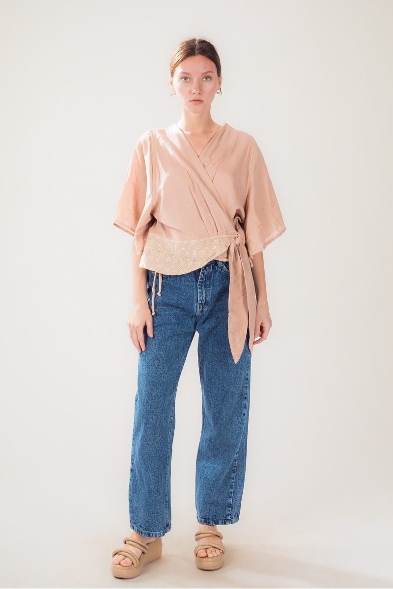 Women's Wrap Gauze Top | Lightweight Slow Fashion | Anazvara