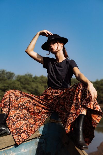 Meera Wide-Leg Skirt Pants for Women | Anazvara