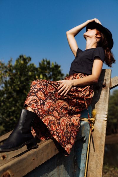Meera Wide-Leg Skirt Pants for Women | Anazvara