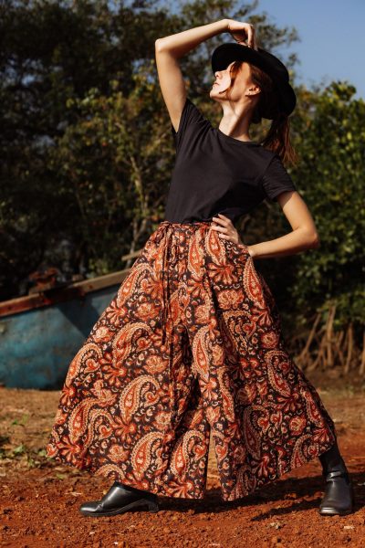 Meera Wide-Leg Skirt Pants for Women | Anazvara