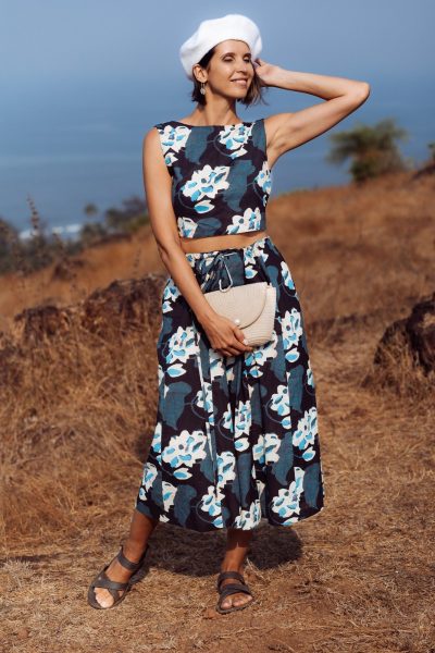 Meera Wide-Leg Skirt Pants for Women | Anazvara