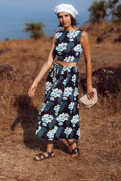 Meera Wide-Leg Skirt Pants for Women | Anazvara