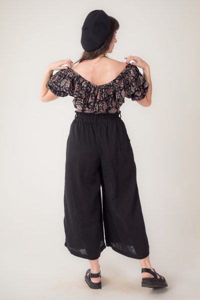 Lucia Off Shoulder Cotton Top | Hand Block Printed