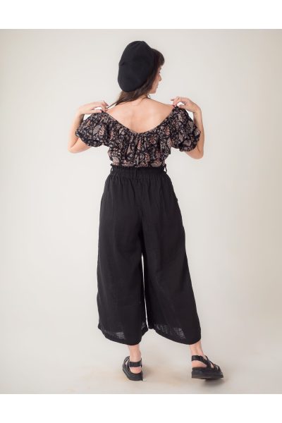Lucia Off Shoulder Cotton Top | Hand Block Printed